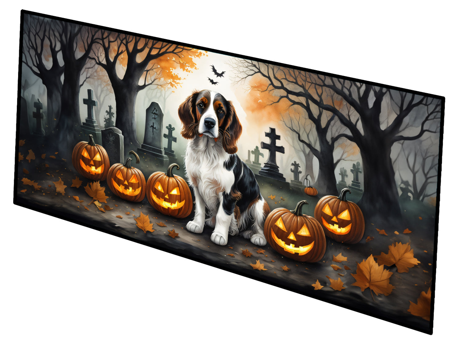 Buy this Welsh Springer Spaniel Spooky Halloween Runner Mat 28x58