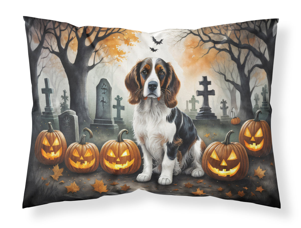 Buy this Welsh Springer Spaniel Spooky Halloween Fabric Standard Pillowcase