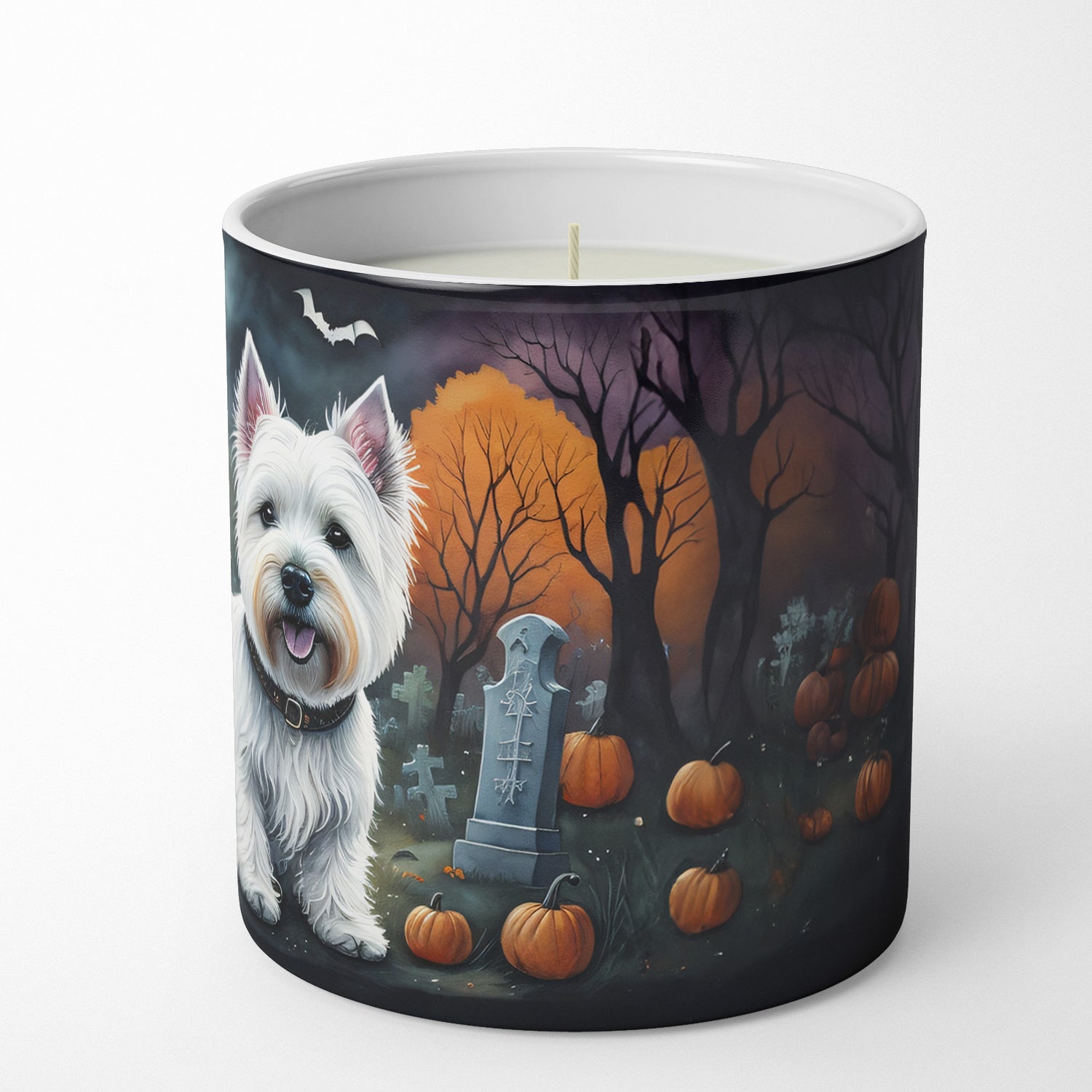 Westie Spooky Halloween Decorative Soy Candle