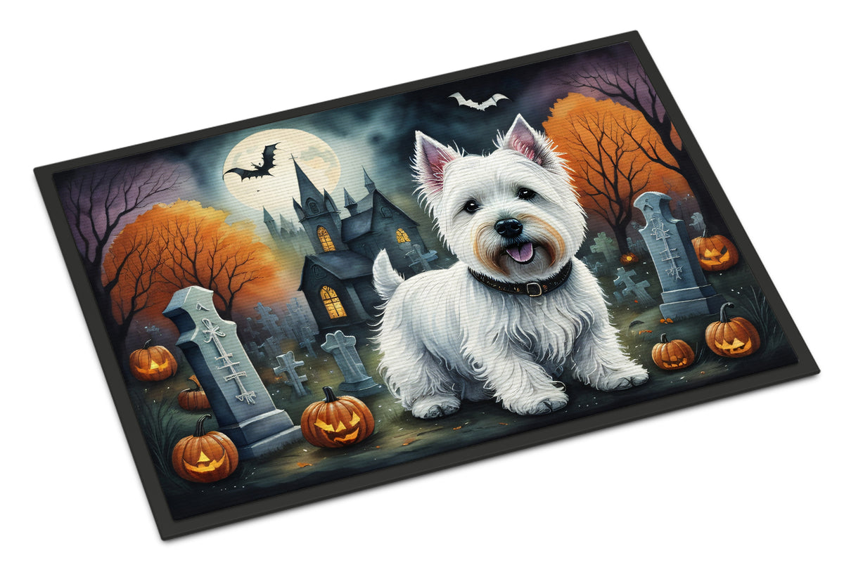 Buy this Westie Spooky Halloween Indoor or Outdoor Mat 24x36