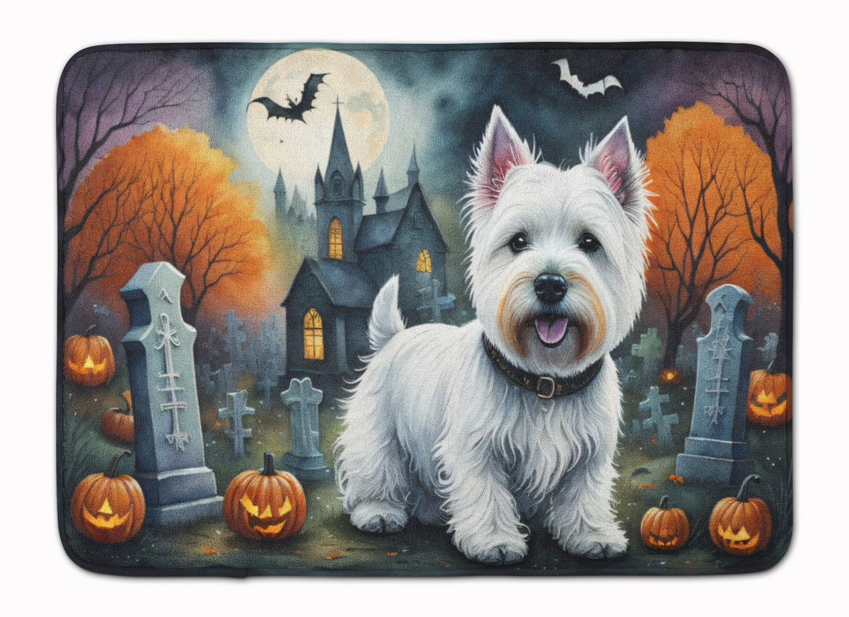 Buy this Westie Spooky Halloween Memory Foam Kitchen Mat