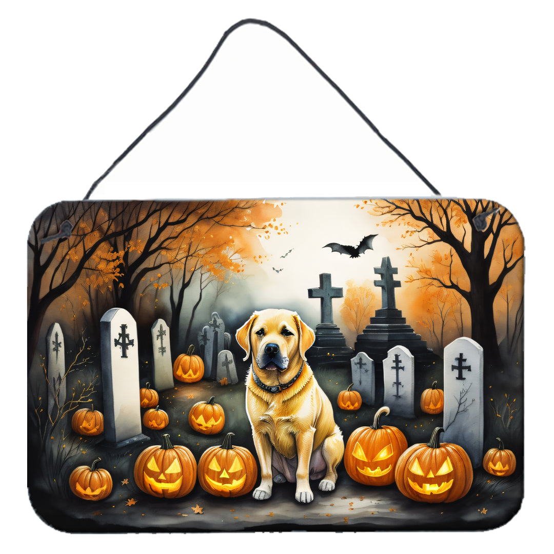 Buy this Yellow Labrador Retriever Spooky Halloween Wall or Door Hanging Prints