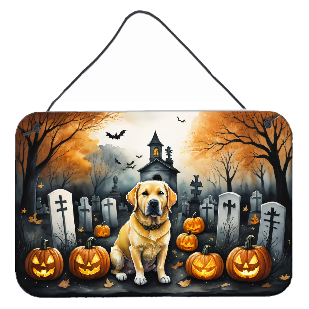 Buy this Yellow Labrador Retriever Spooky Halloween Wall or Door Hanging Prints