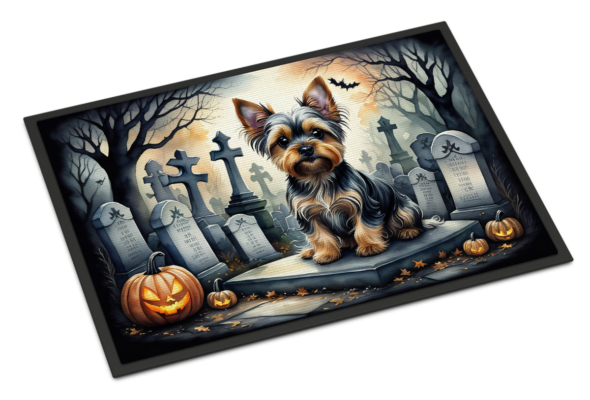 Buy this Yorkshire Terrier Spooky Halloween Indoor or Outdoor Mat 24x36