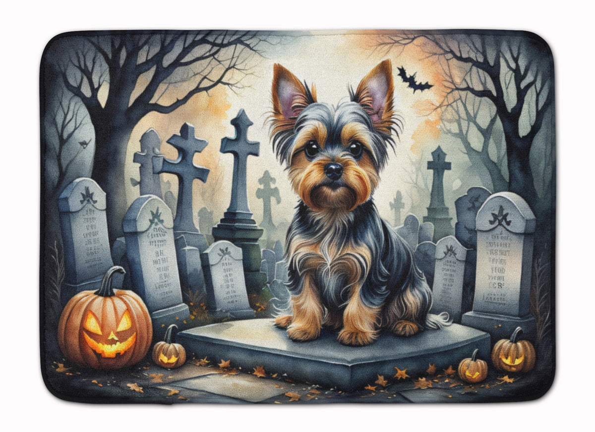 Buy this Yorkshire Terrier Spooky Halloween Memory Foam Kitchen Mat