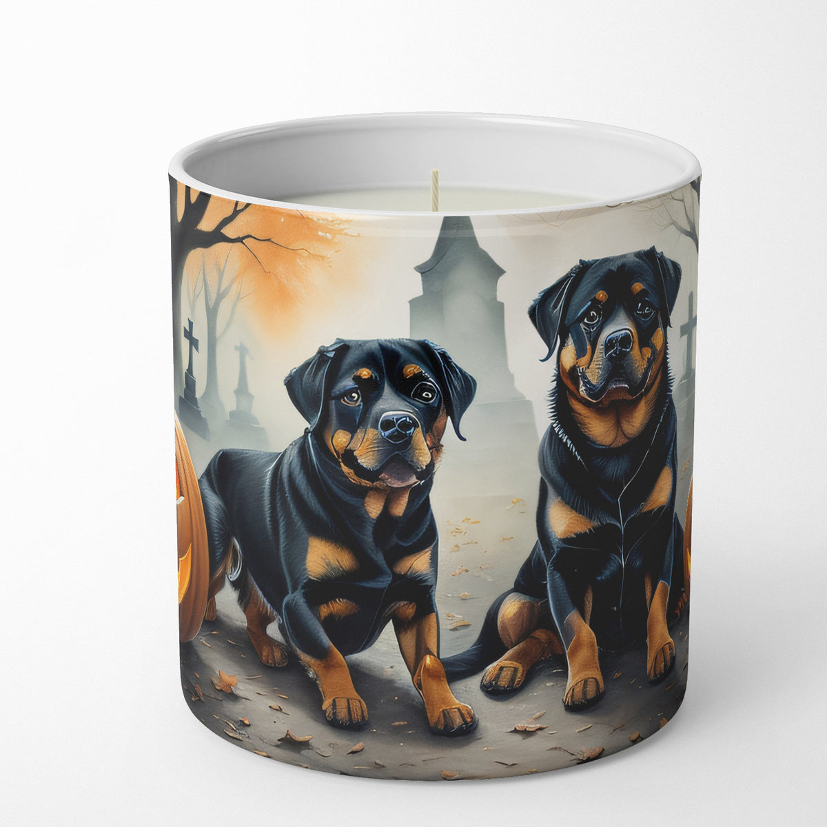 Buy this Rottweiler Spooky Halloween Decorative Soy Candle