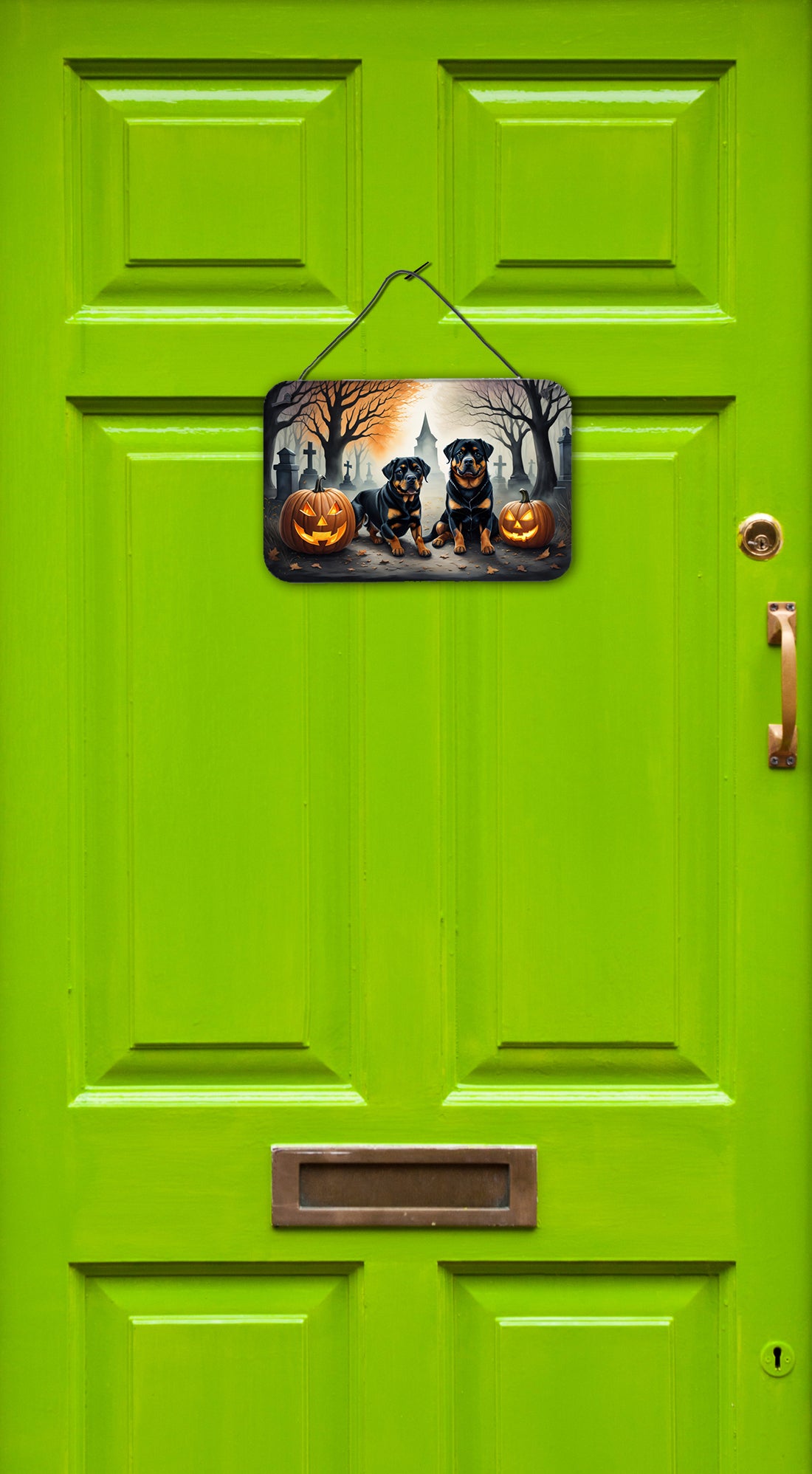 Rottweiler Spooky Halloween Wall or Door Hanging Prints