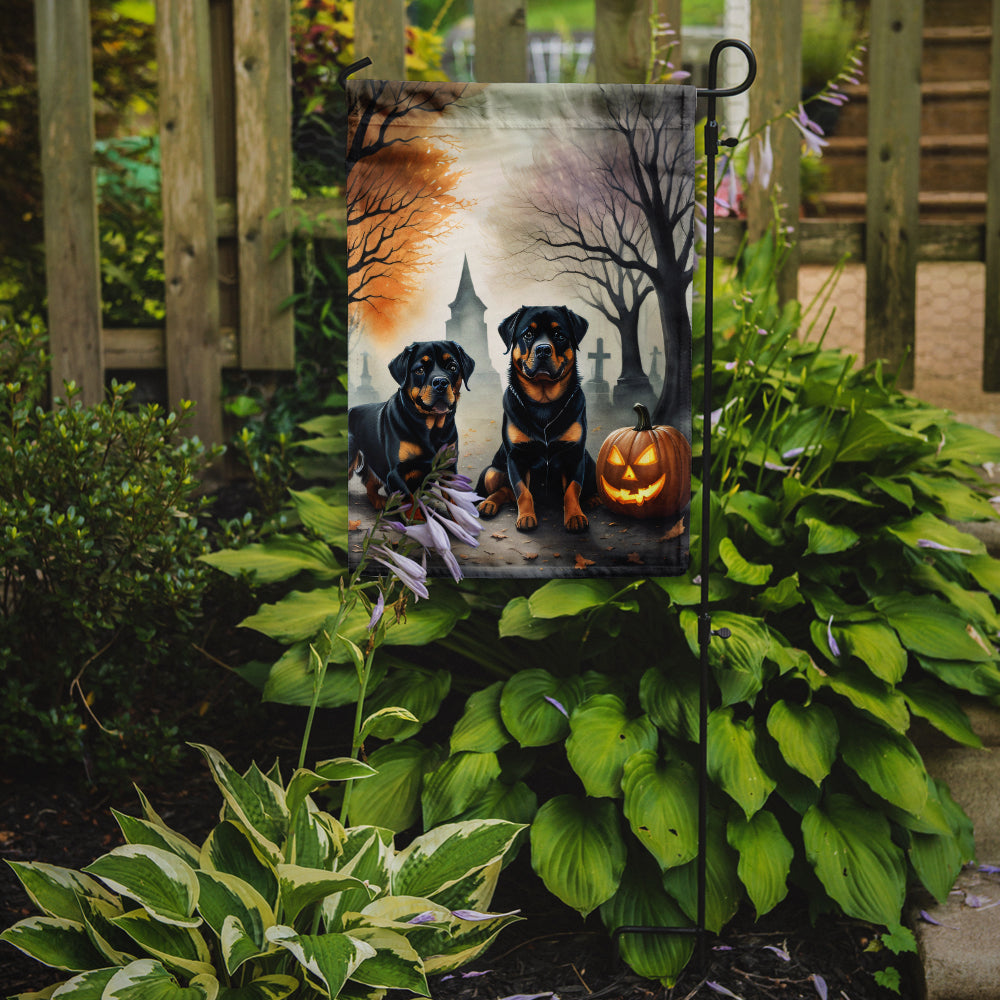 Rottweiler Spooky Halloween Garden Flag