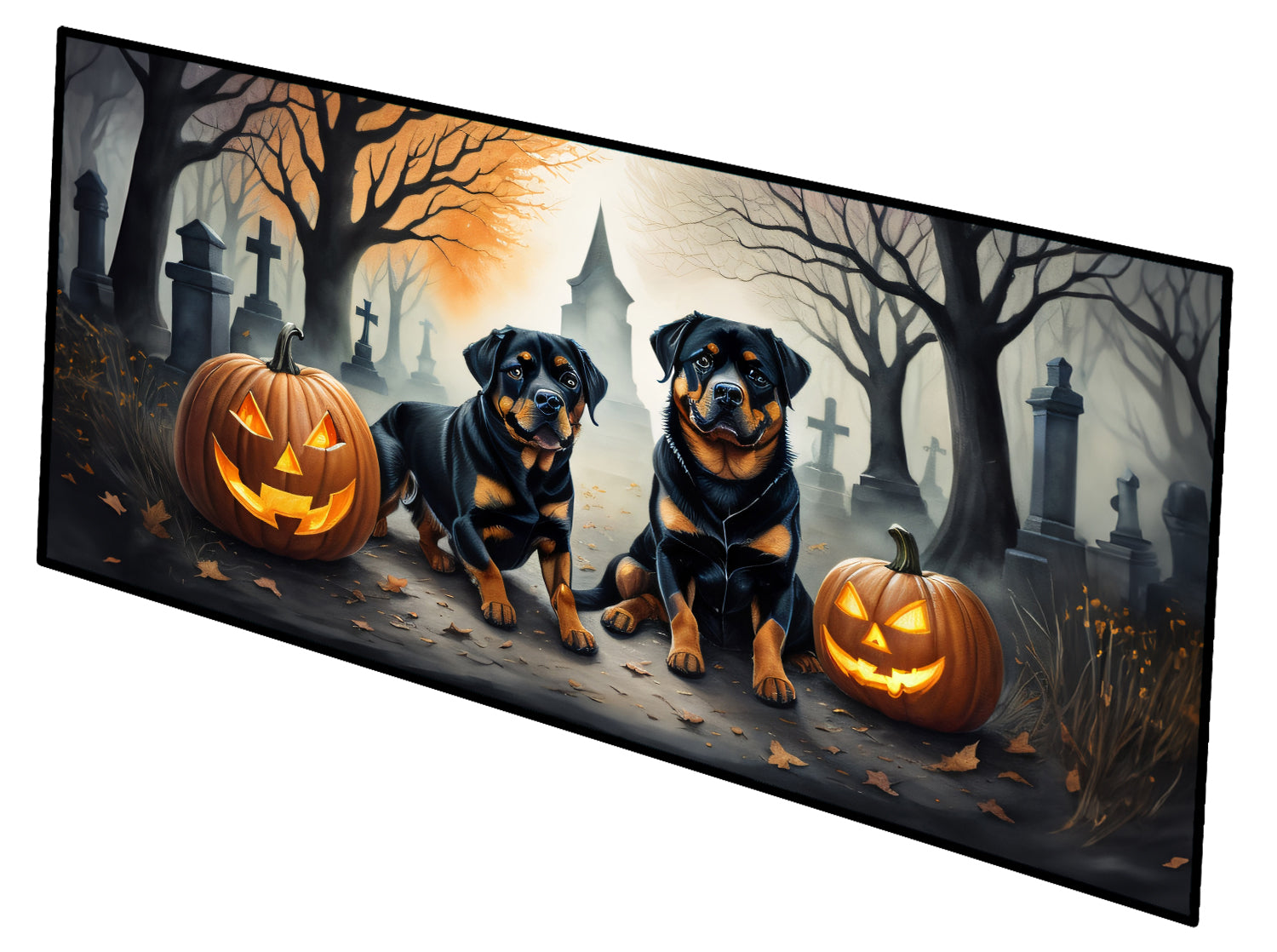 Buy this Rottweiler Spooky Halloween Runner Mat 28x58