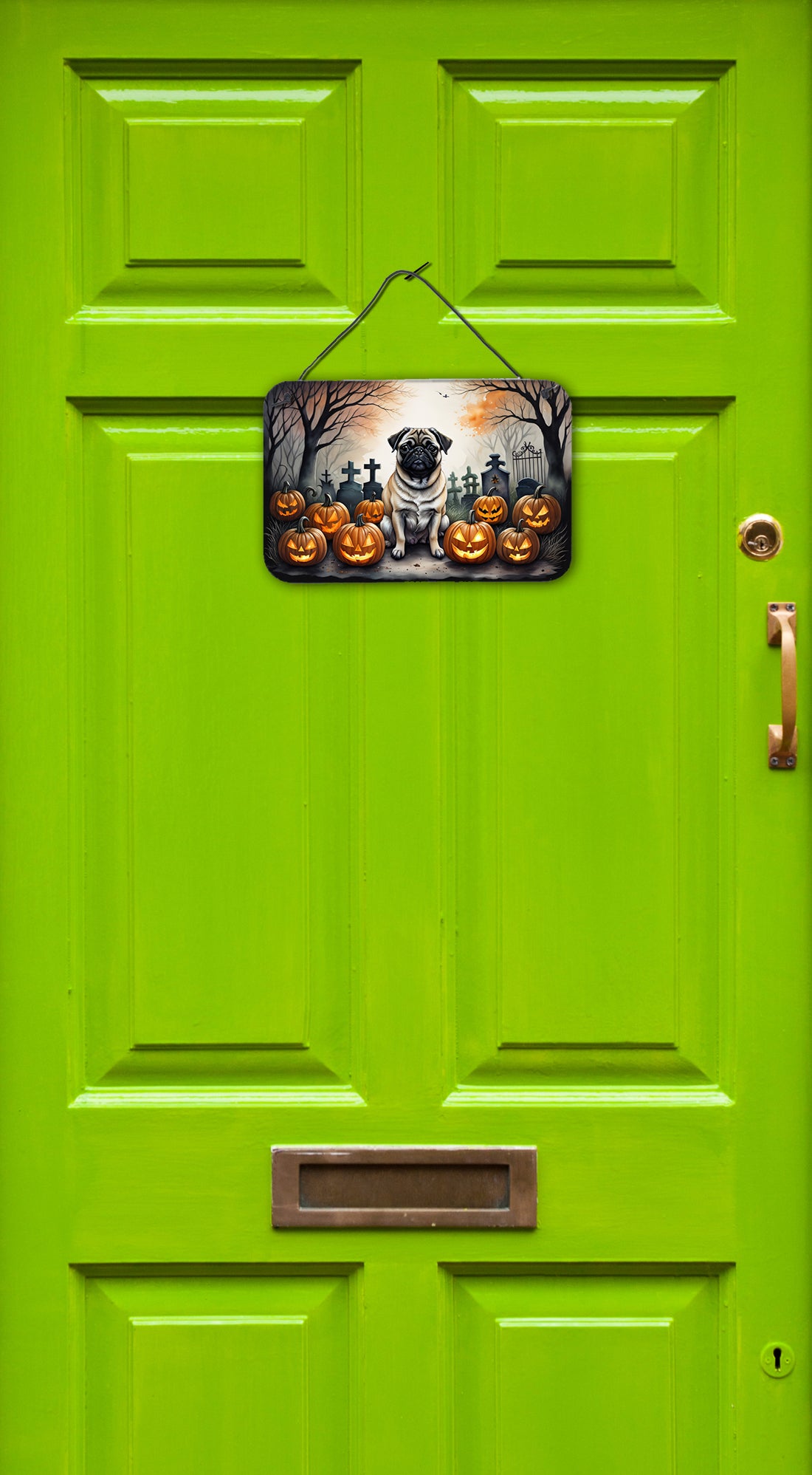 Fawn Pug Spooky Halloween Wall or Door Hanging Prints