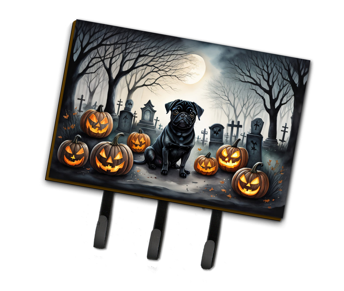 Buy this Black Pug Spooky Halloween Leash or Key Holder