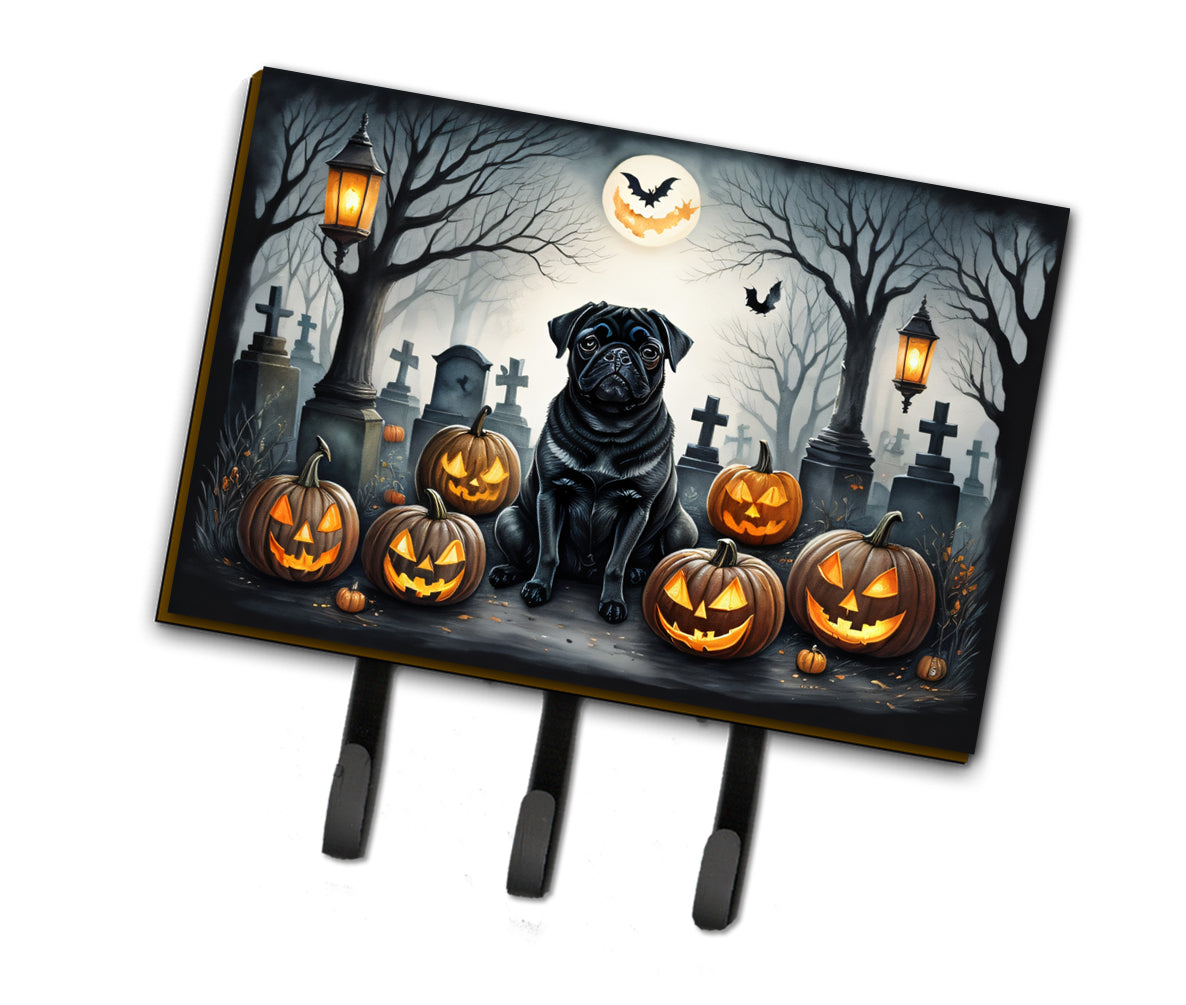 Buy this Black Pug Spooky Halloween Leash or Key Holder