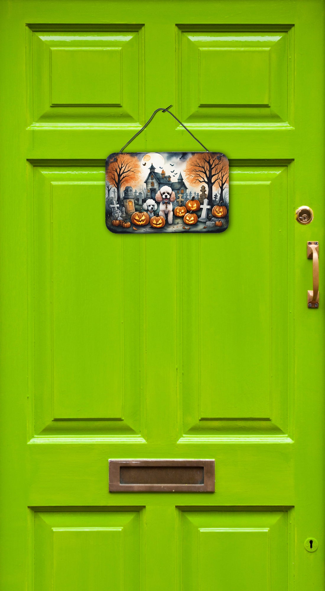 Poodle Spooky Halloween Wall or Door Hanging Prints