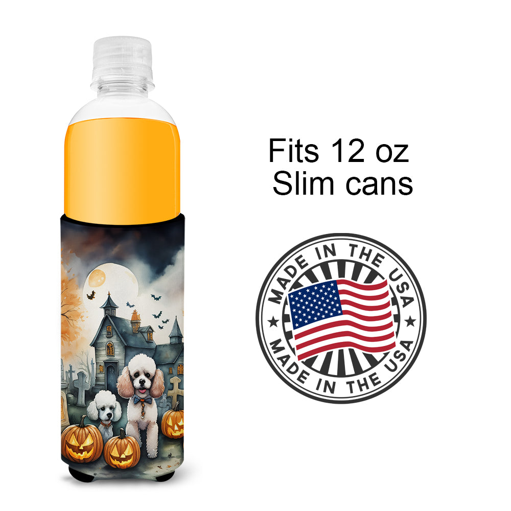 Poodle Spooky Halloween Hugger for Ultra Slim Cans