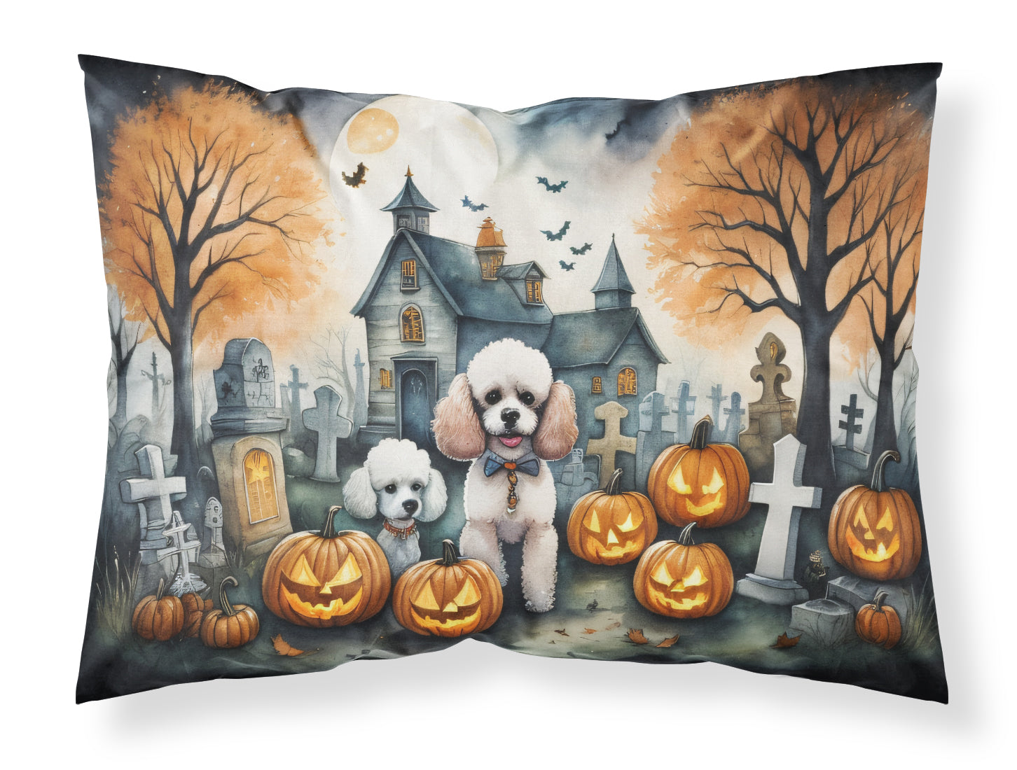 Buy this Poodle Spooky Halloween Fabric Standard Pillowcase