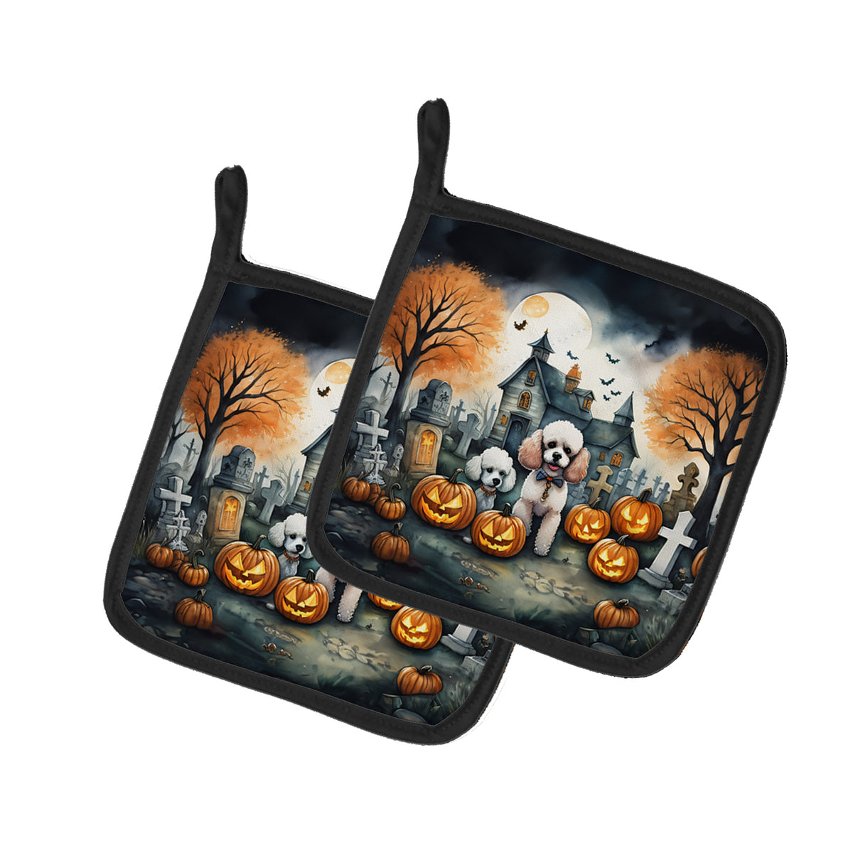Buy this Poodle Spooky Halloween Pair of Pot Holders