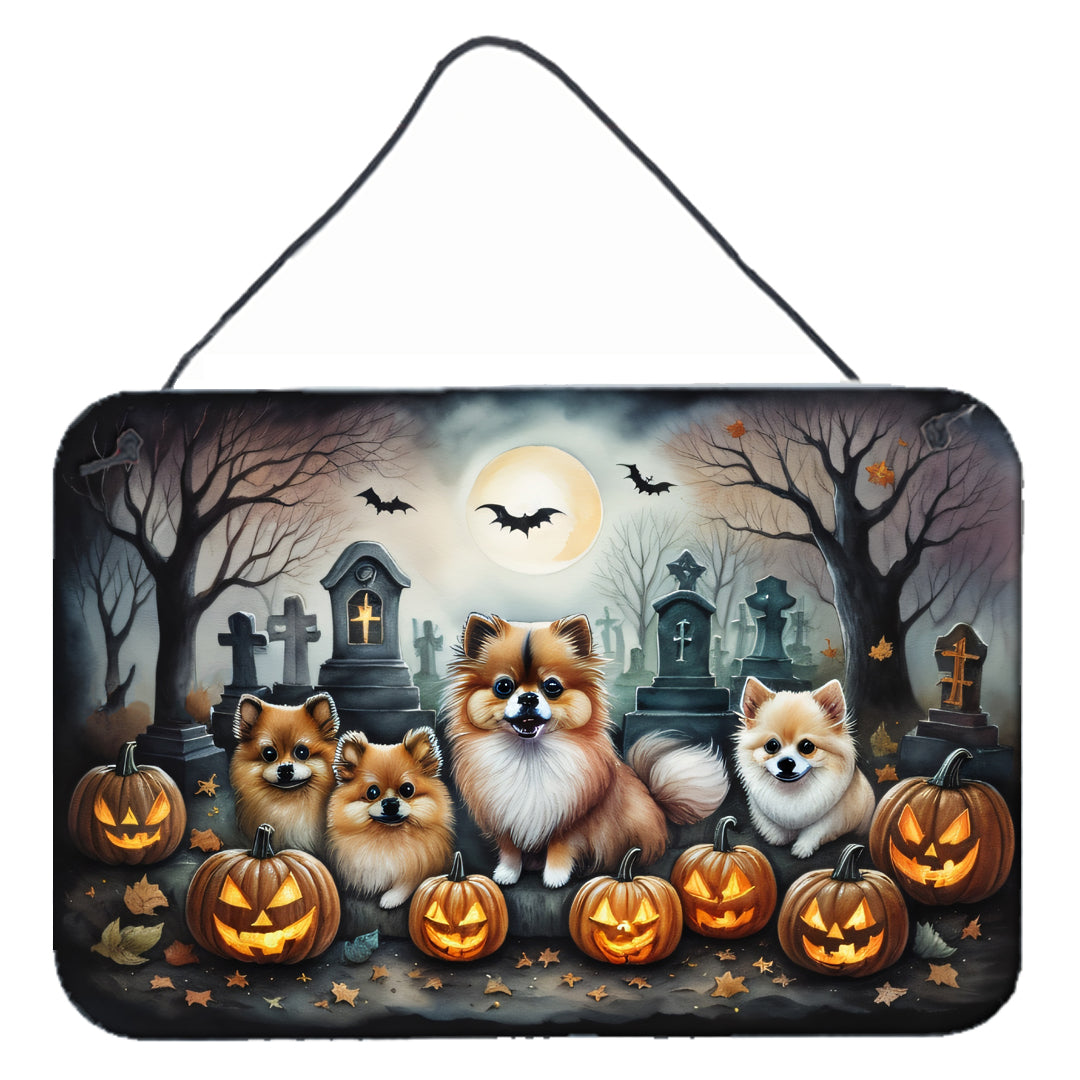 Buy this Pomeranian Spooky Halloween Wall or Door Hanging Prints