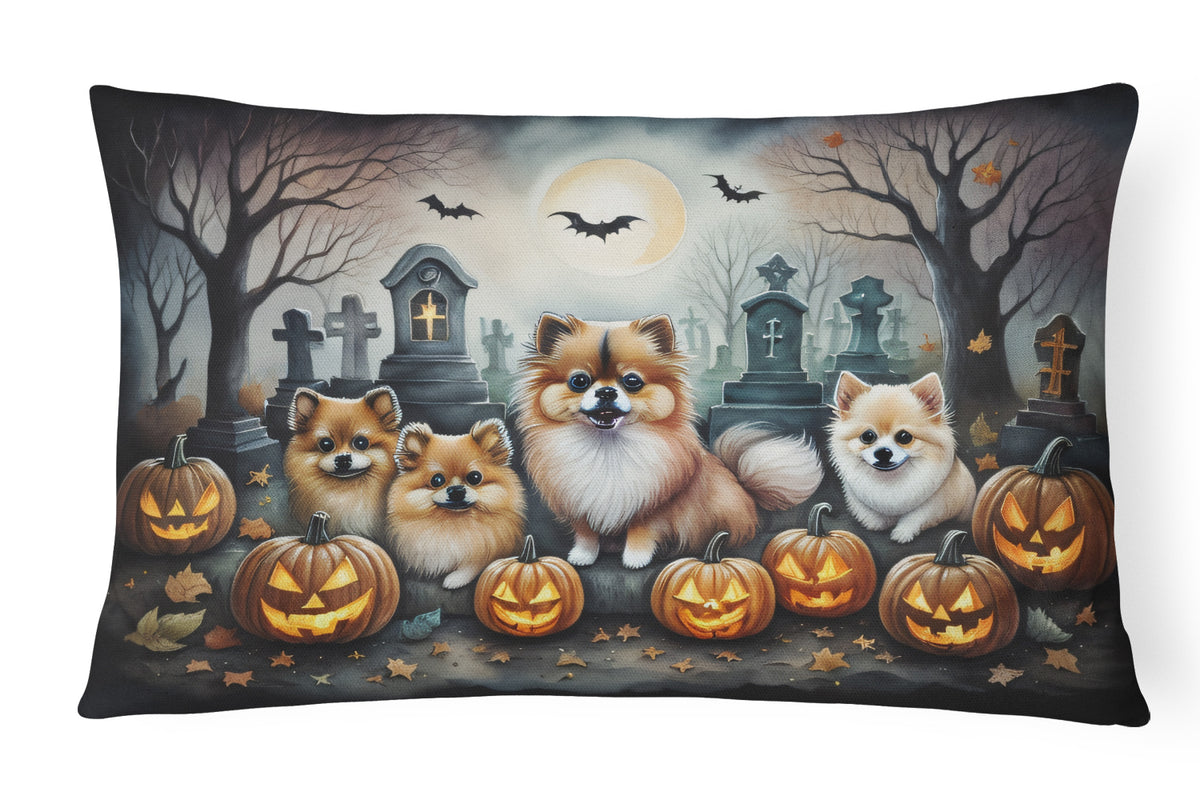 Buy this Pomeranian Spooky Halloween Fabric Decorative Pillow