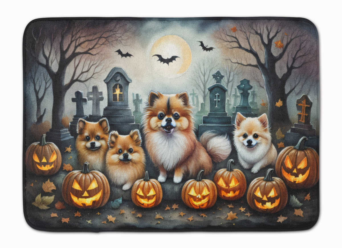 Buy this Pomeranian Spooky Halloween Memory Foam Kitchen Mat