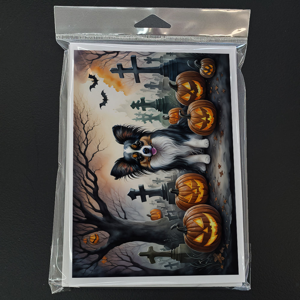 Papillon Spooky Halloween Greeting Cards and Envelopes Pack of 8