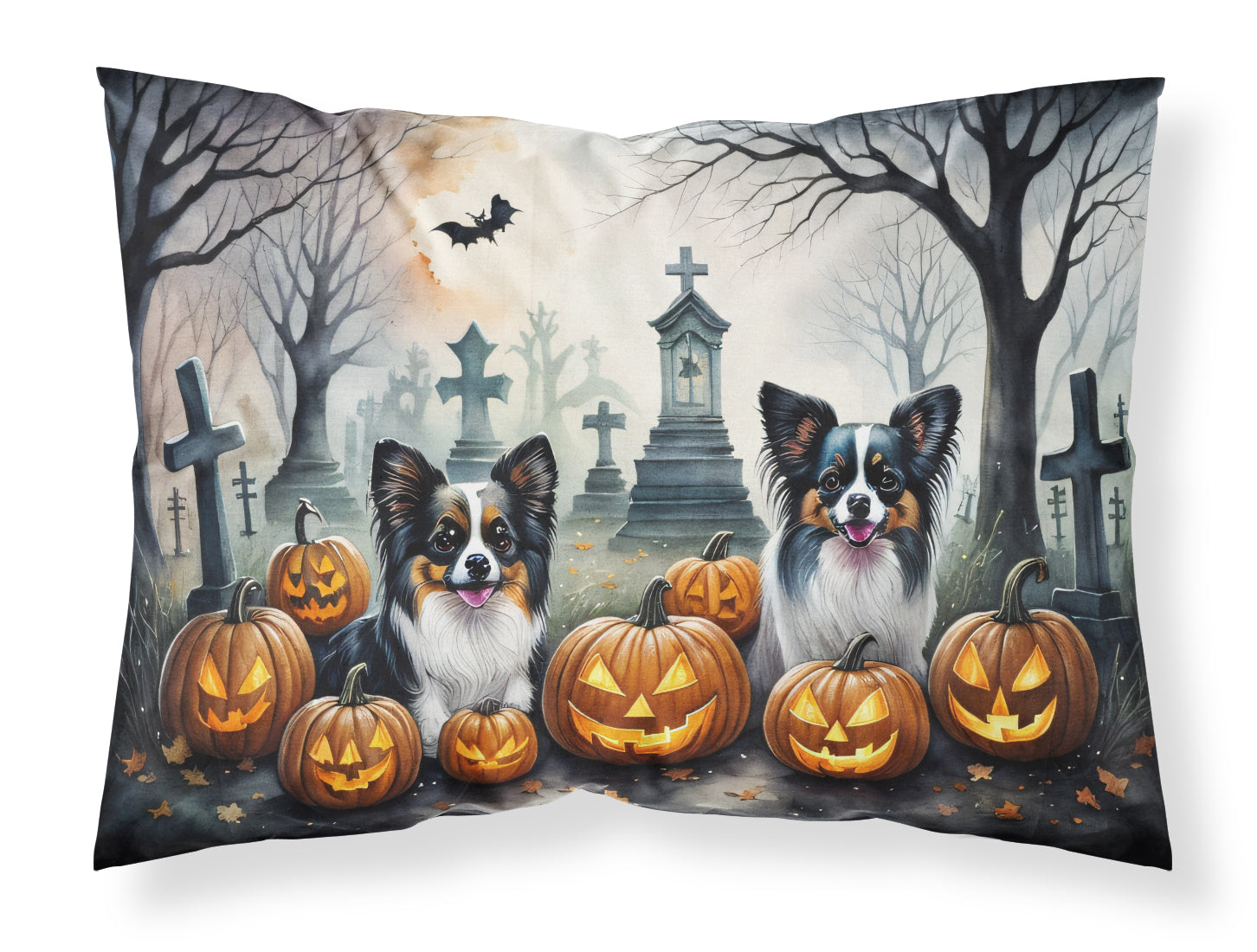 Buy this Papillon Spooky Halloween Fabric Standard Pillowcase
