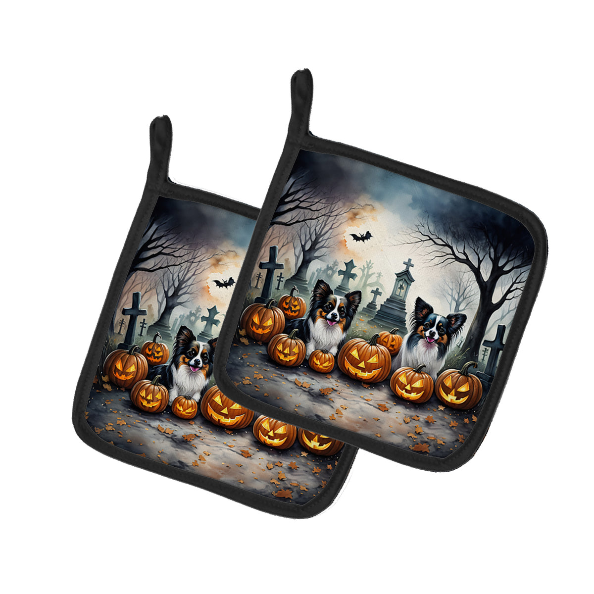 Buy this Papillon Spooky Halloween Pair of Pot Holders