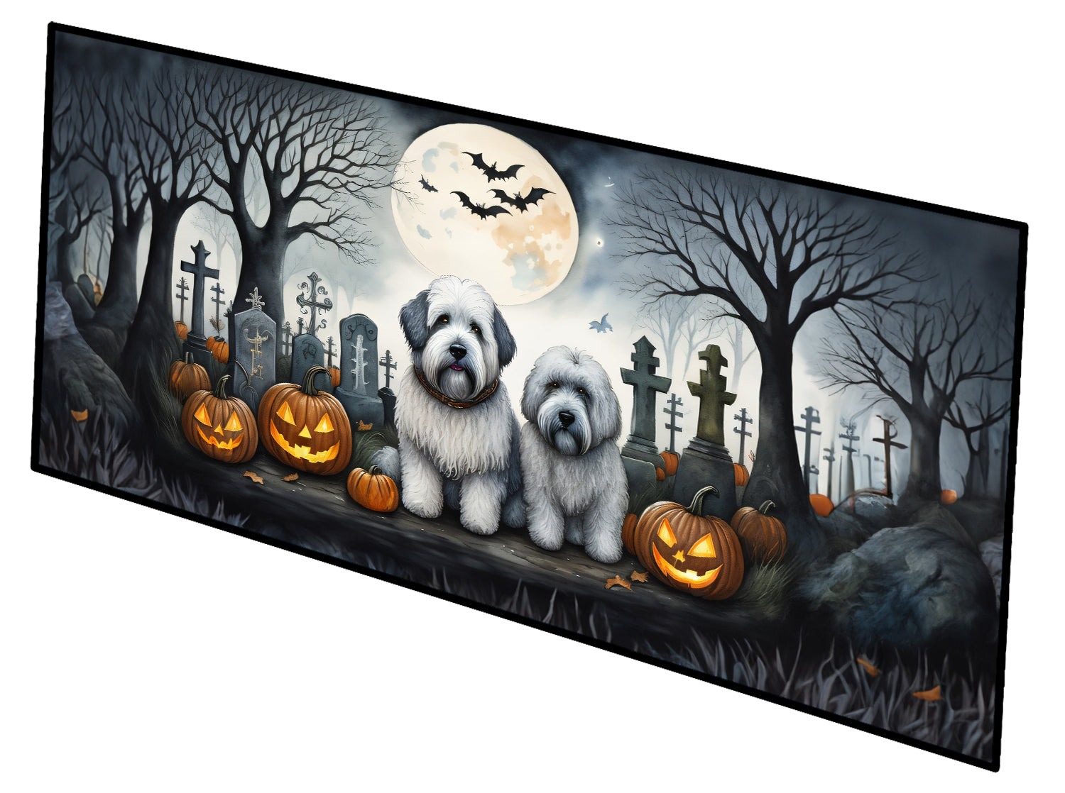 Buy this Old English Sheepdog Spooky Halloween Runner Mat 28x58