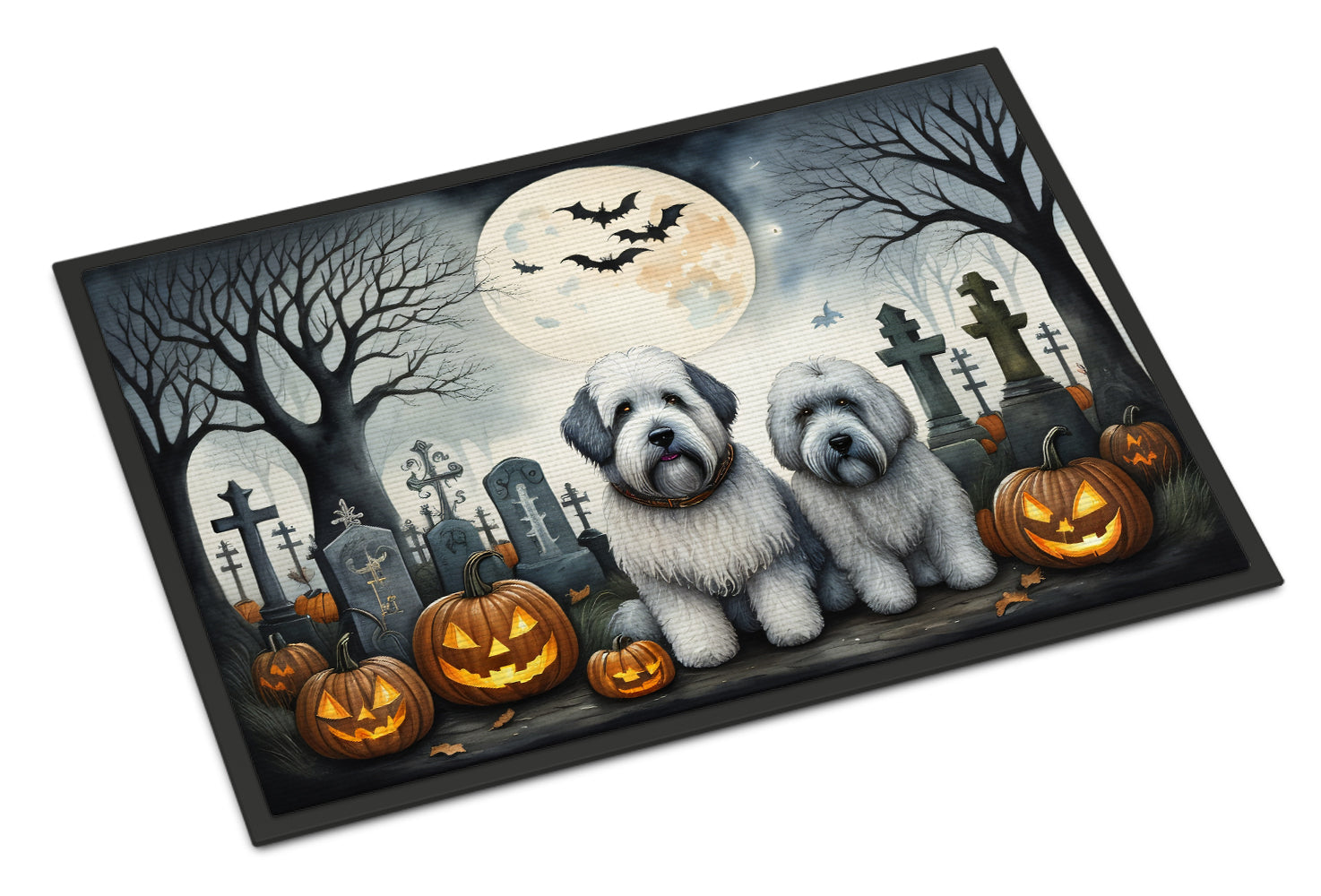 Buy this Old English Sheepdog Spooky Halloween Doormat 18x27