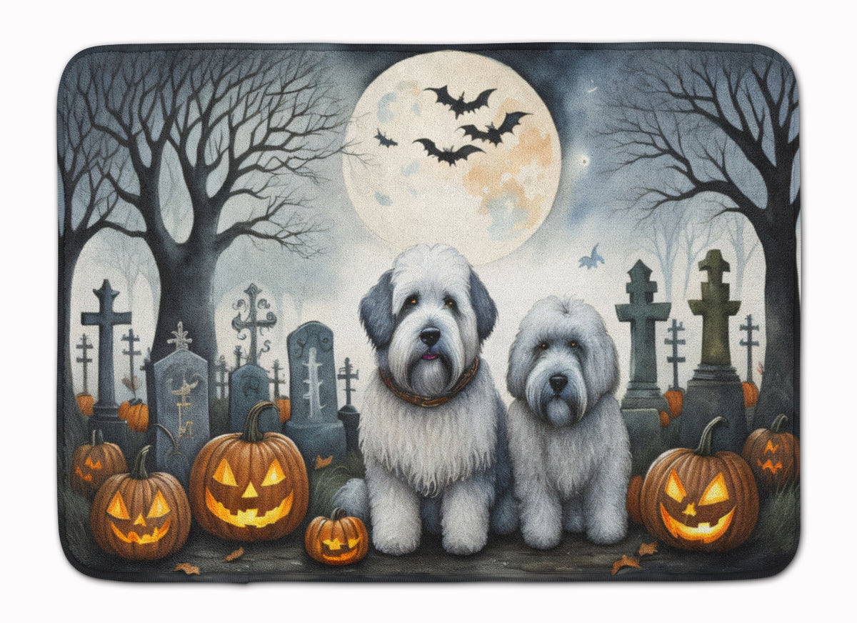 Buy this Old English Sheepdog Spooky Halloween Memory Foam Kitchen Mat