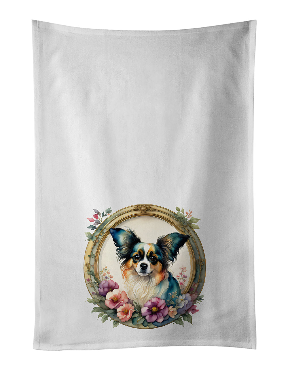Buy this Papillon and Flowers Kitchen Towel Set of 2