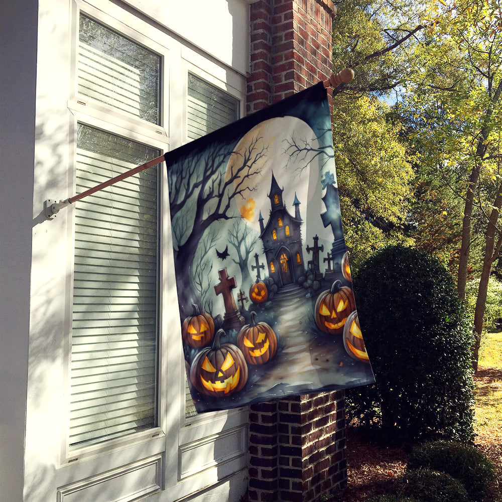 Graveyard Spooky Halloween House Flag