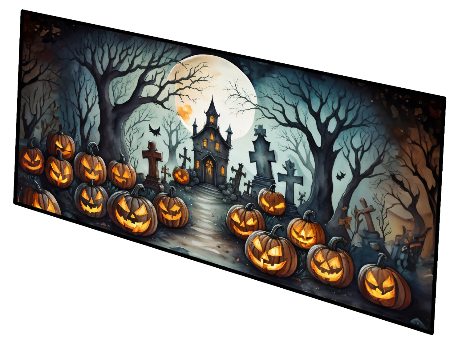 Buy this Graveyard Spooky Halloween Indoor / Outdoor Runner Mat 28x58