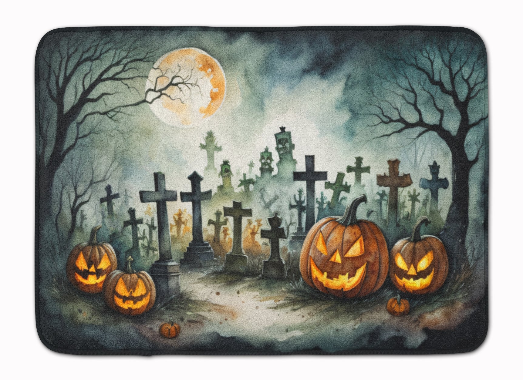Buy this Graveyard Spooky Halloween Memory Foam Kitchen Mat