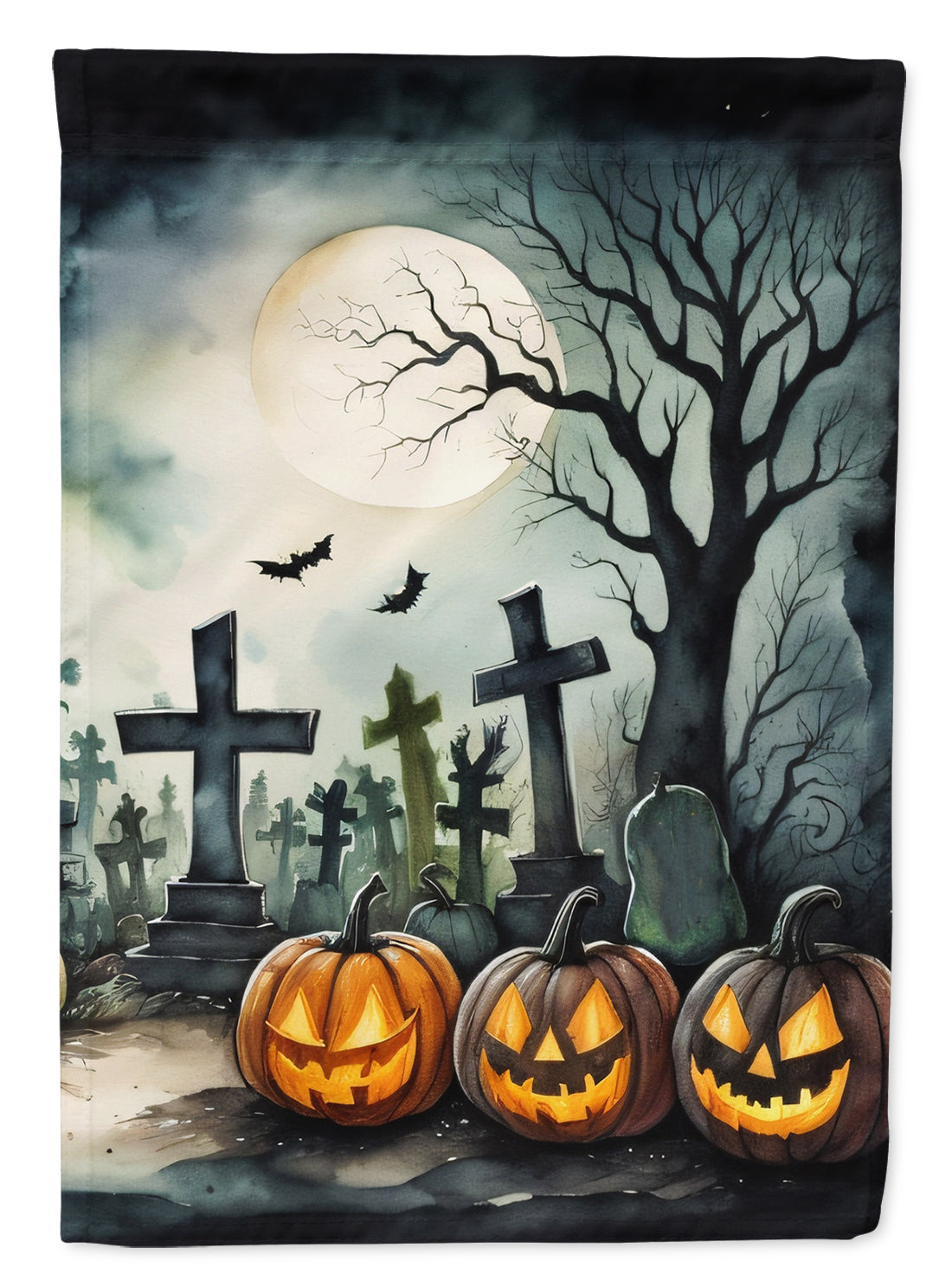 Buy this Graveyard Spooky Halloween House Flag