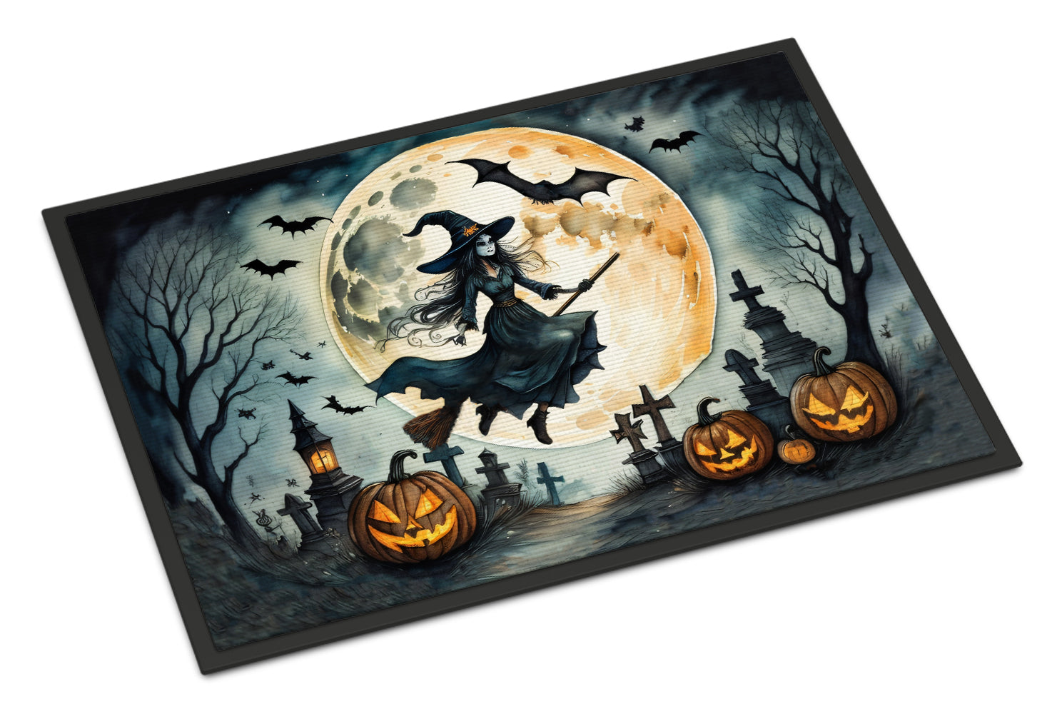 Buy this Flying Witch Spooky Halloween Doormat 18x27