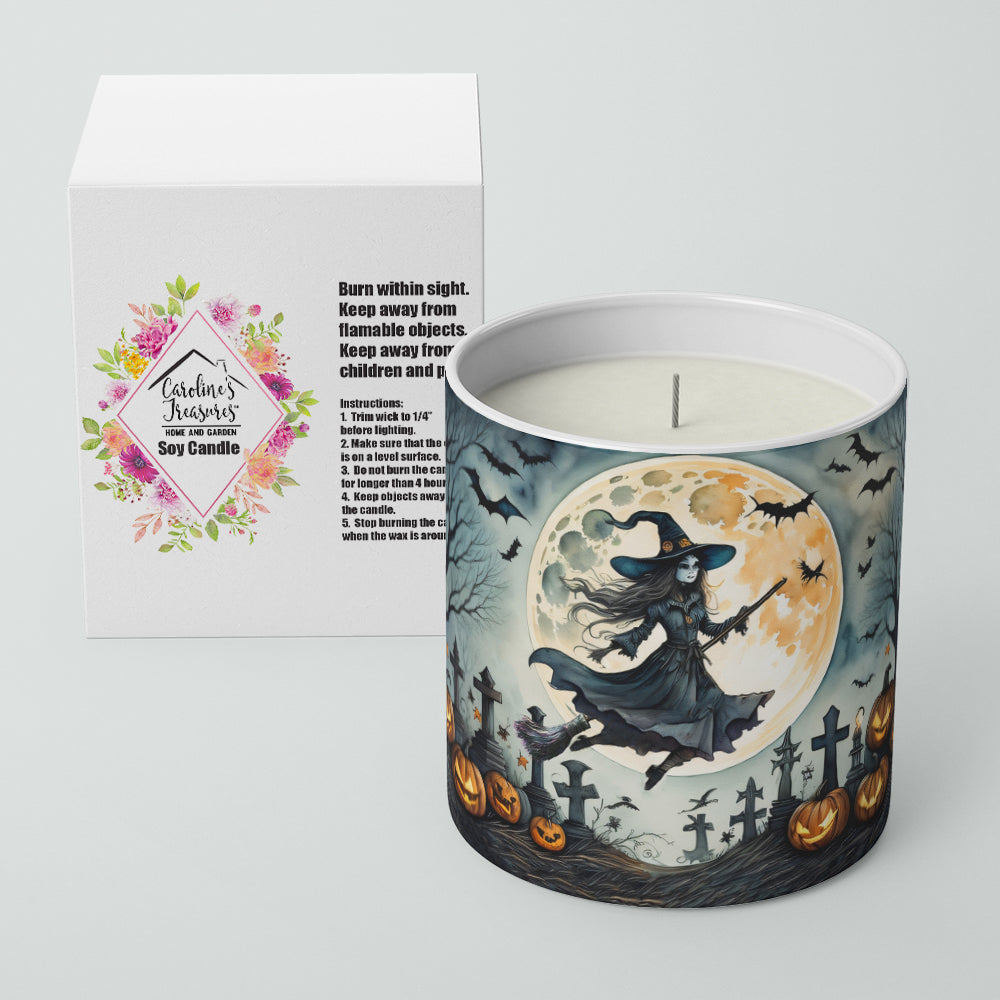 Flying Witch Spooky Halloween Decorative Soy Candle