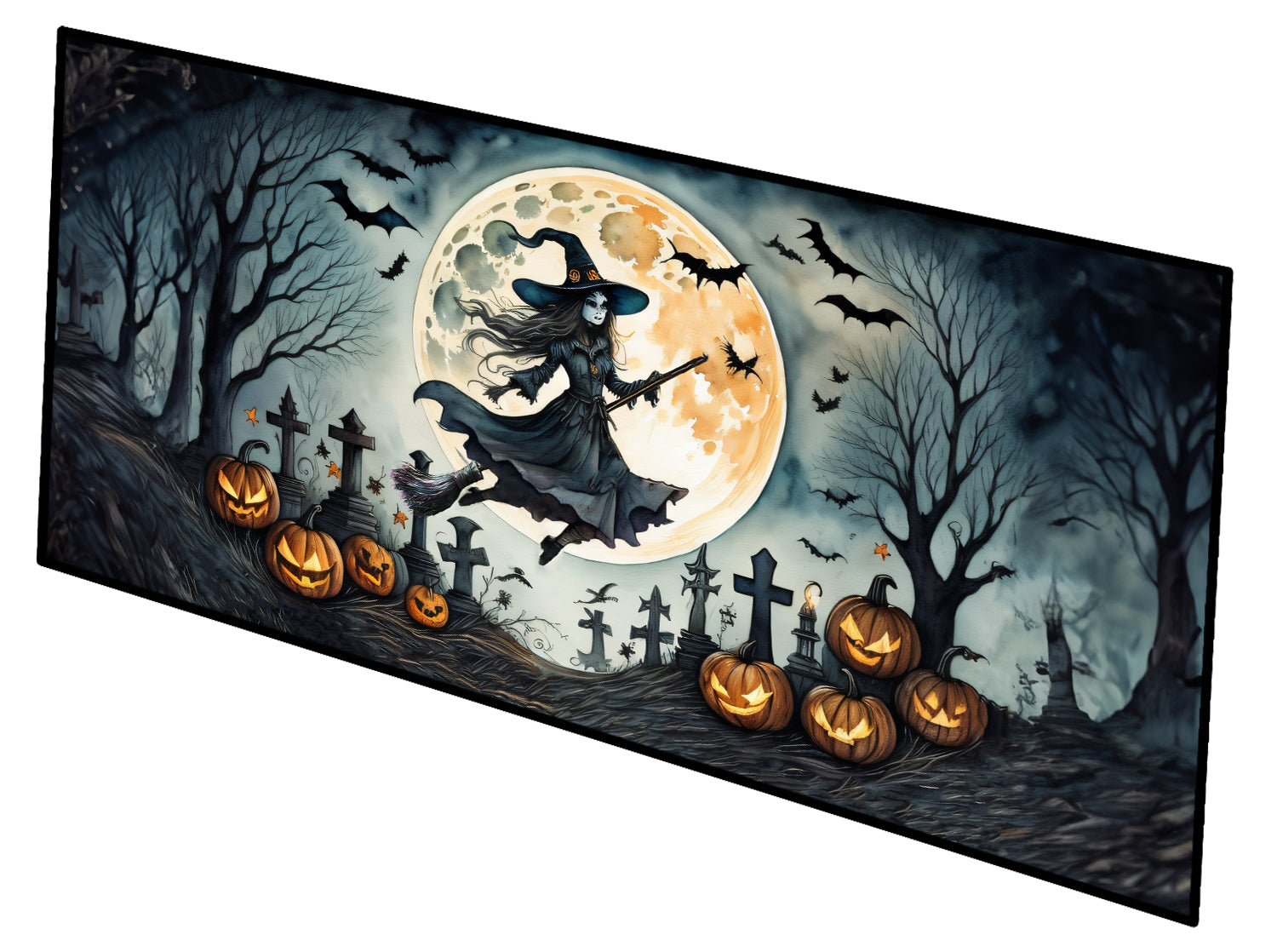 Buy this Flying Witch Spooky Halloween Indoor / Outdoor Runner Mat 28x58