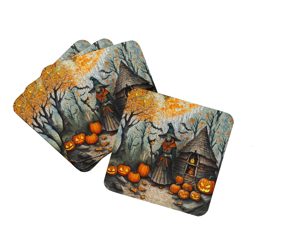 Buy this Slavic Witch Spooky Halloween Foam Coaster Set of 4
