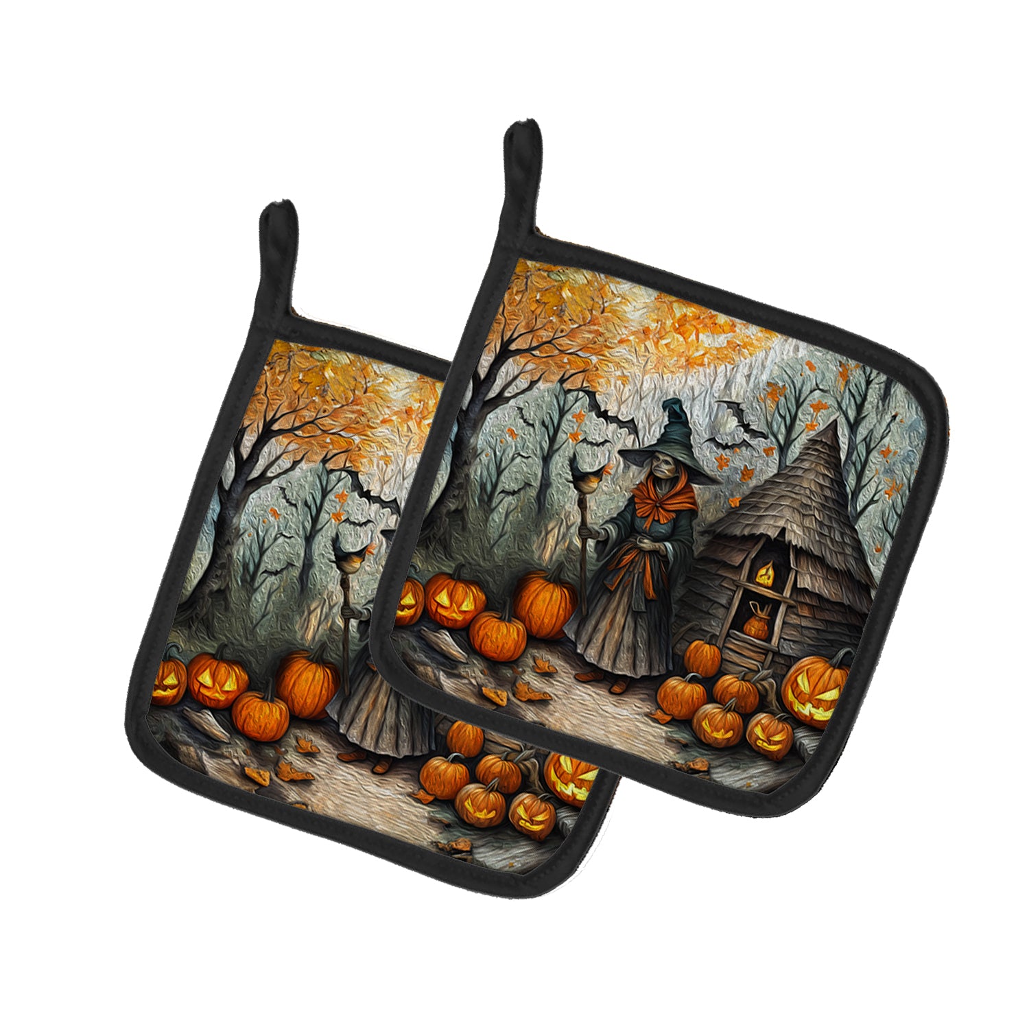 Buy this Slavic Witch Spooky Halloween Pair of Pot Holders