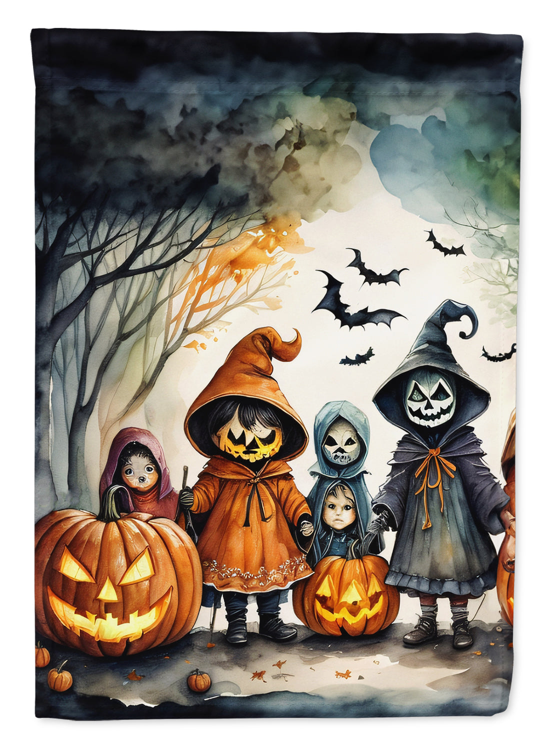 Buy this Trick or Treaters Spooky Halloween House Flag