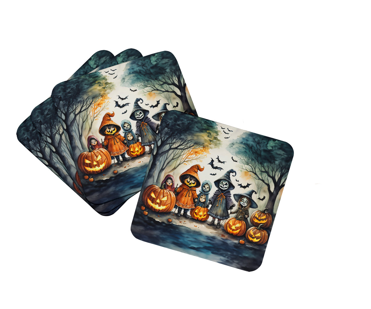 Buy this Trick or Treaters Spooky Halloween Foam Coaster Set of 4