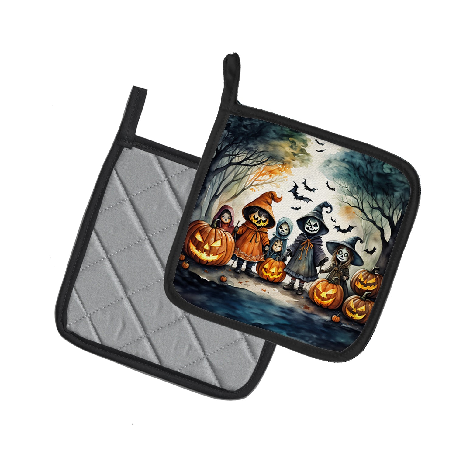 Buy this Trick or Treaters Spooky Halloween Pair of Pot Holders