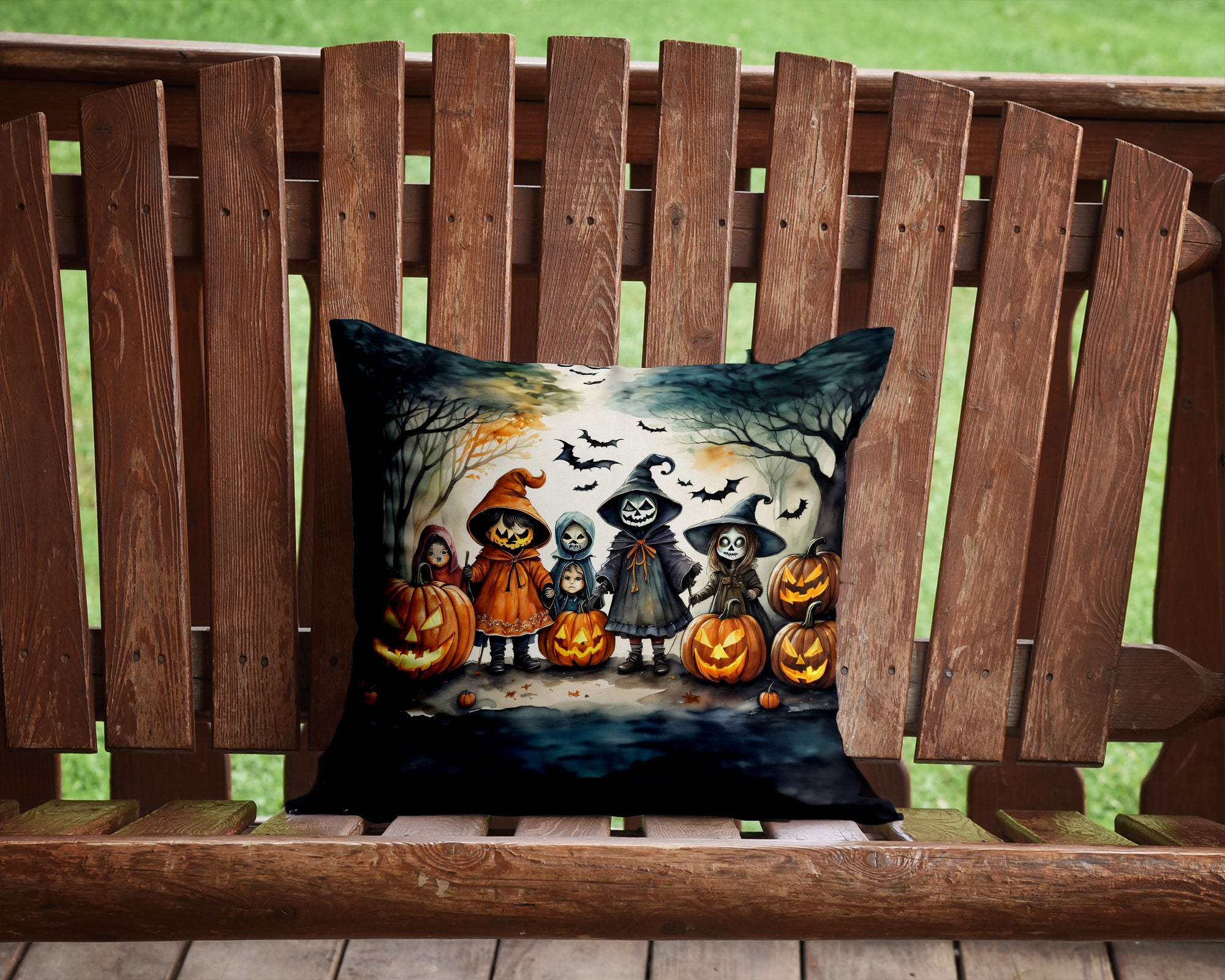 Buy this Trick or Treaters Spooky Halloween Fabric Decorative Pillow
