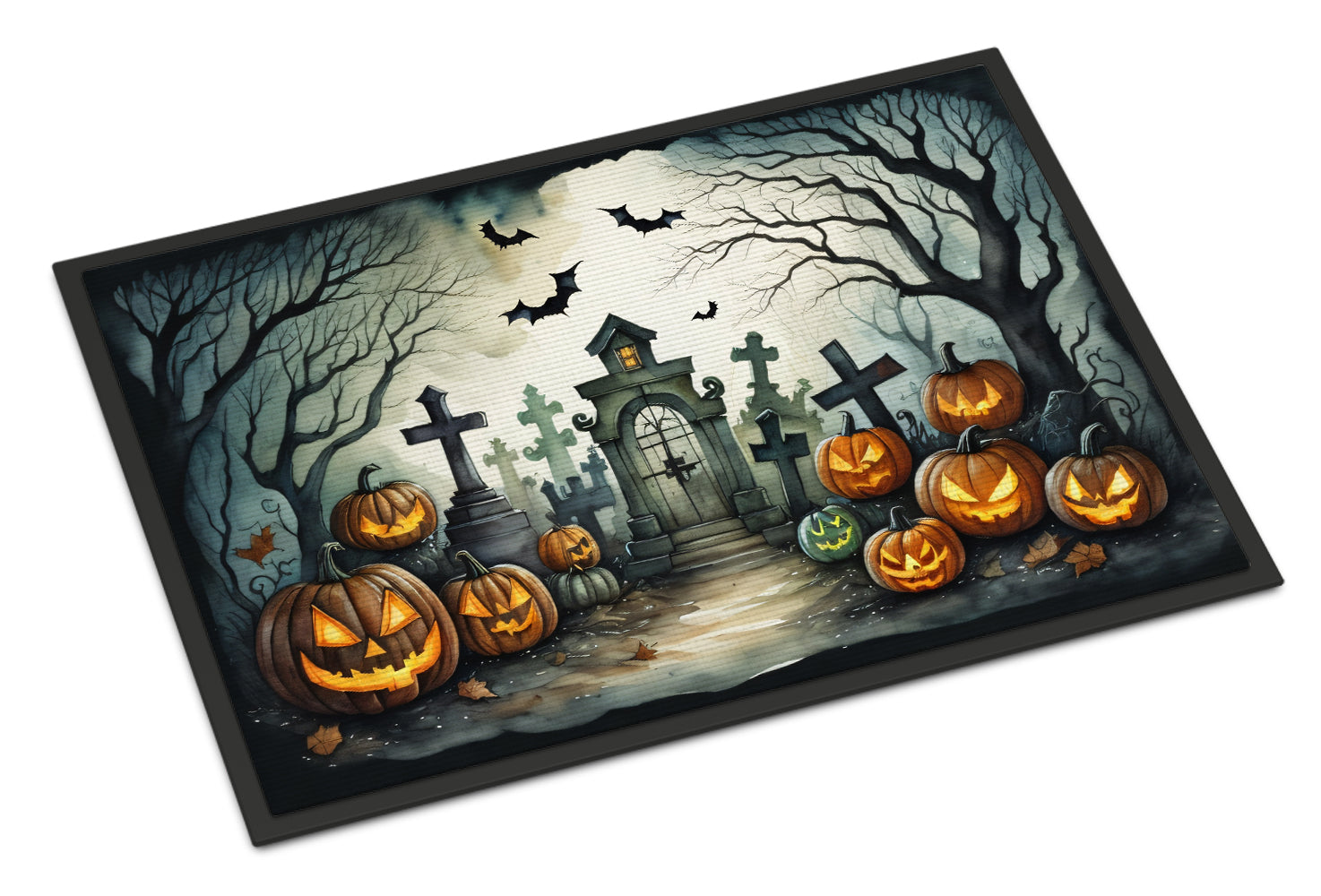 Buy this Graveyard Spooky Halloween Indoor or Outdoor Mat 24x36