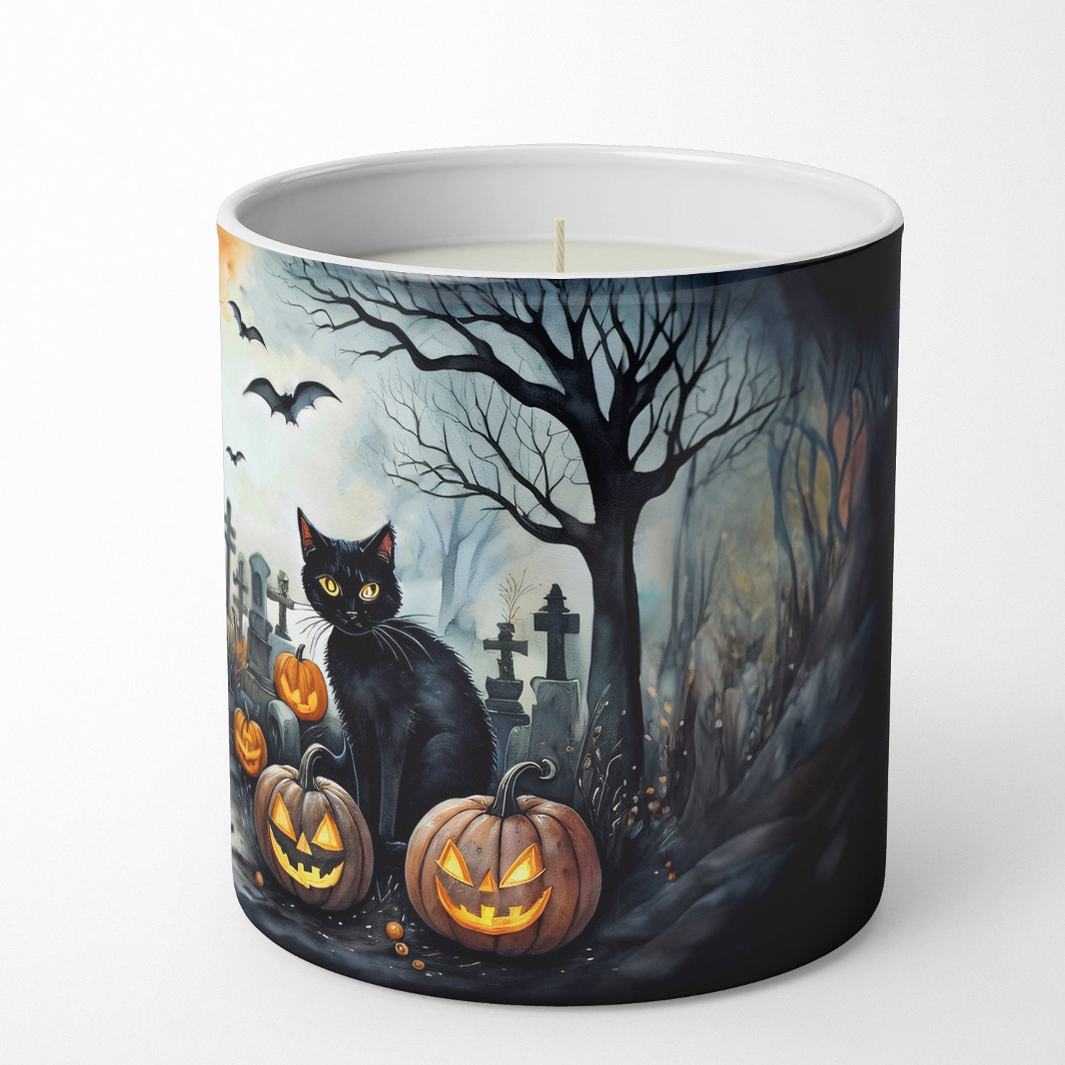 Black Cat Spooky Halloween Decorative Soy Candle