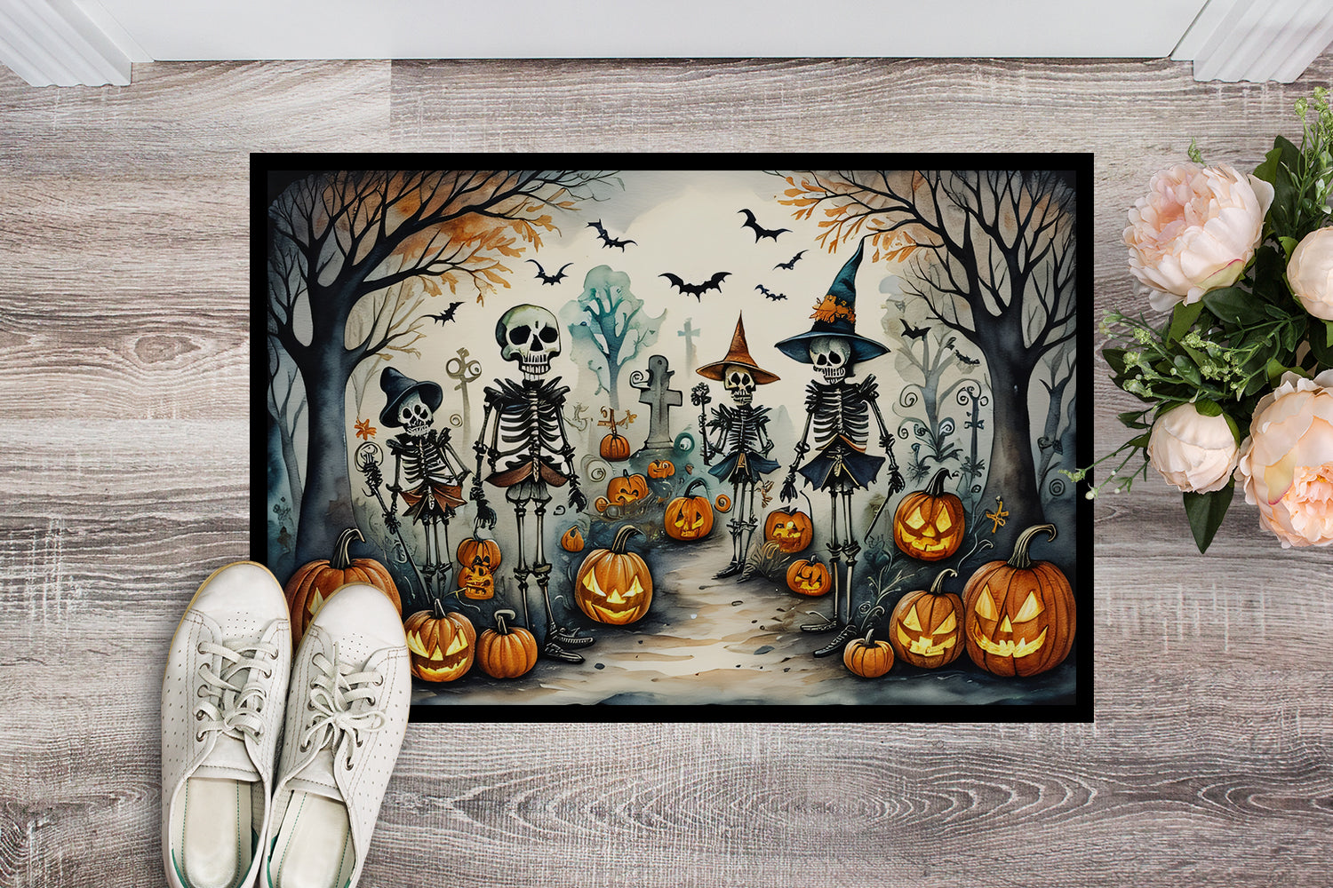 Buy this Calacas Skeletons Spooky Halloween Doormat 18x27
