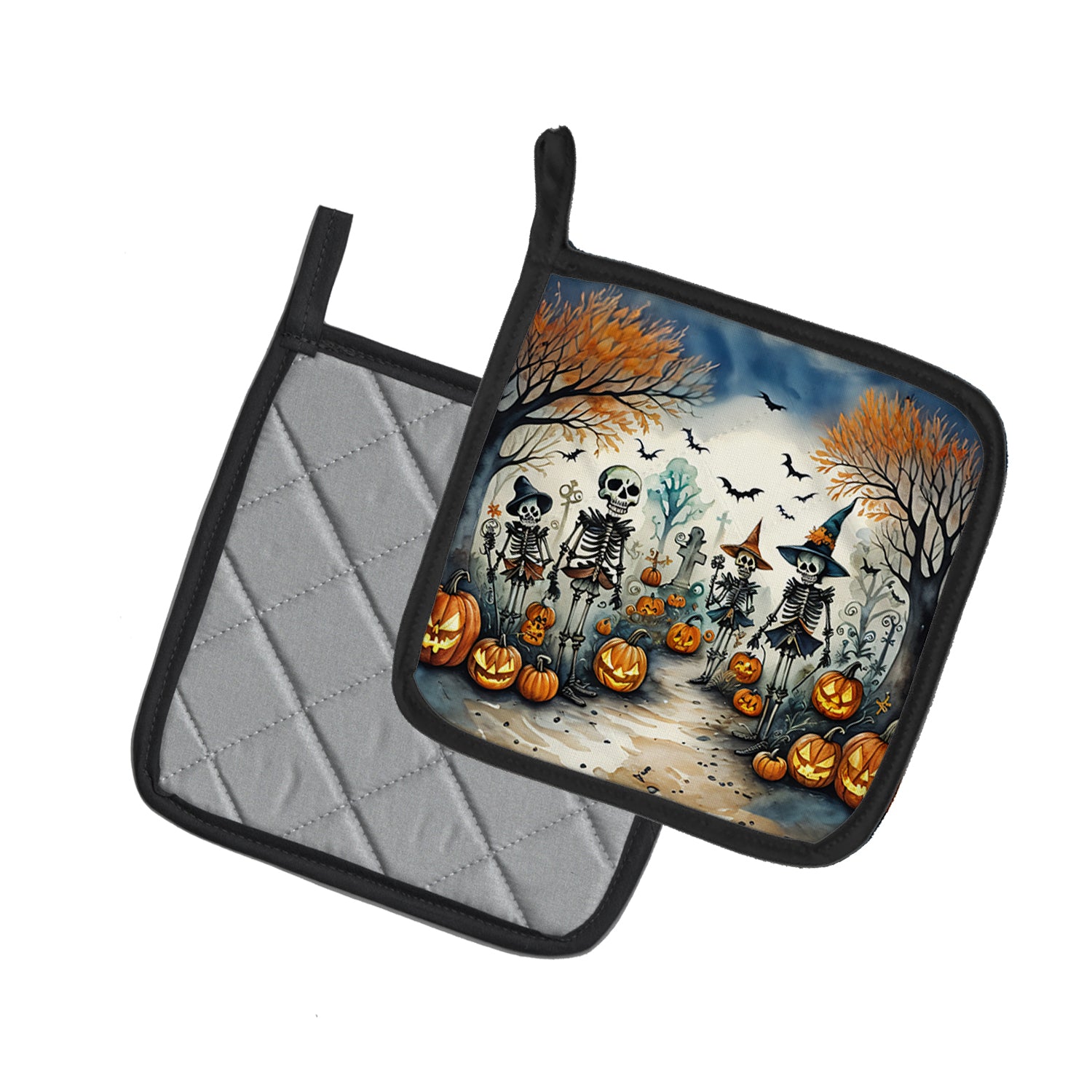 Buy this Calacas Skeletons Spooky Halloween Pair of Pot Holders