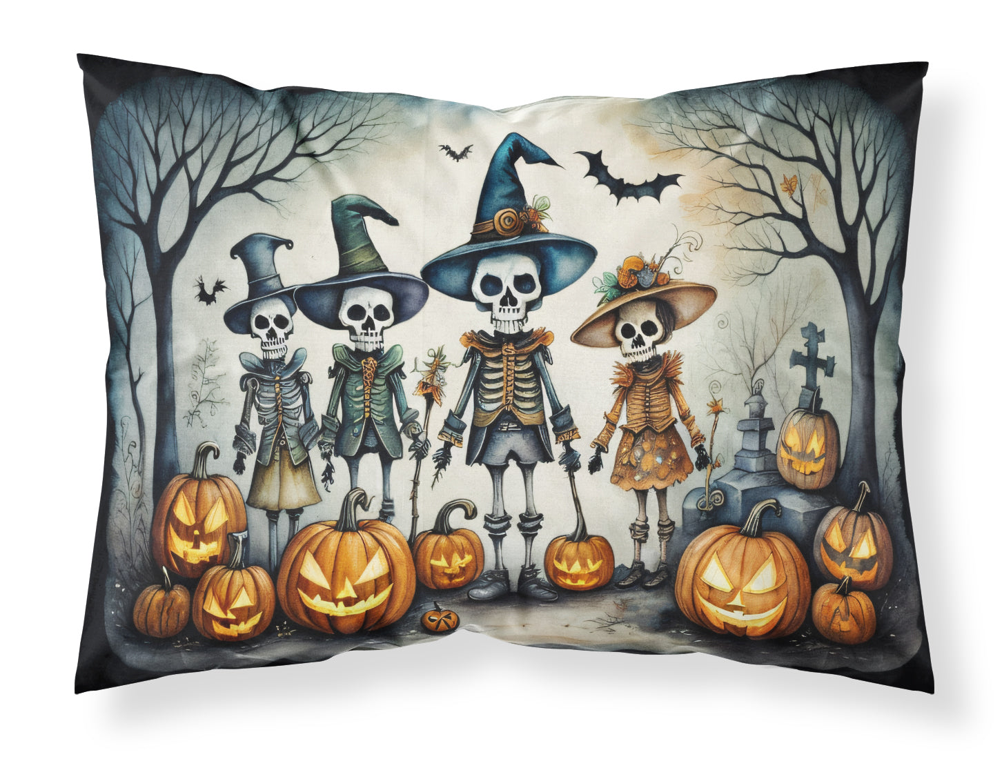 Buy this Calacas Skeletons Spooky Halloween Fabric Standard Pillowcase