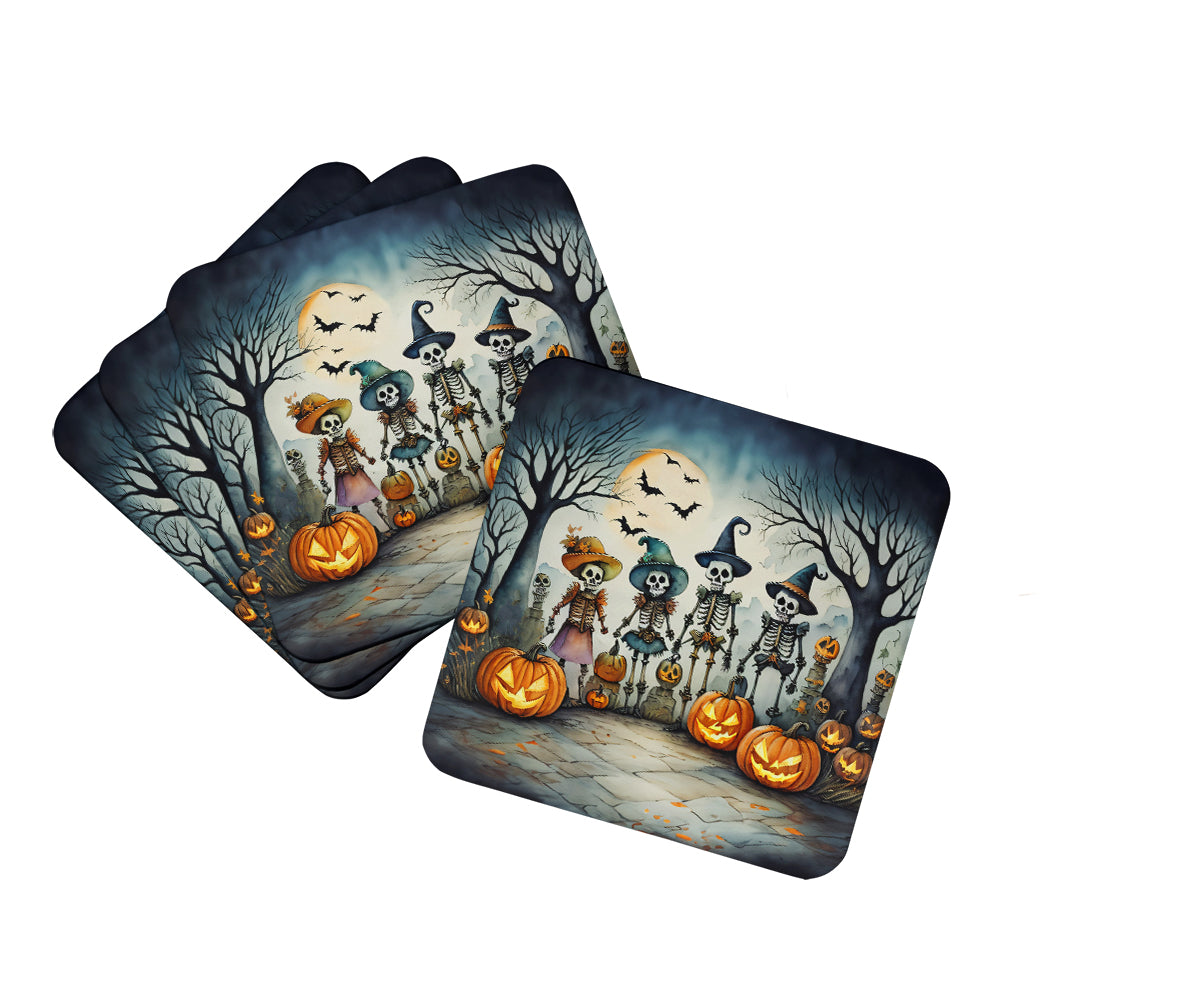Buy this Calacas Skeletons Spooky Halloween Foam Coaster Set of 4