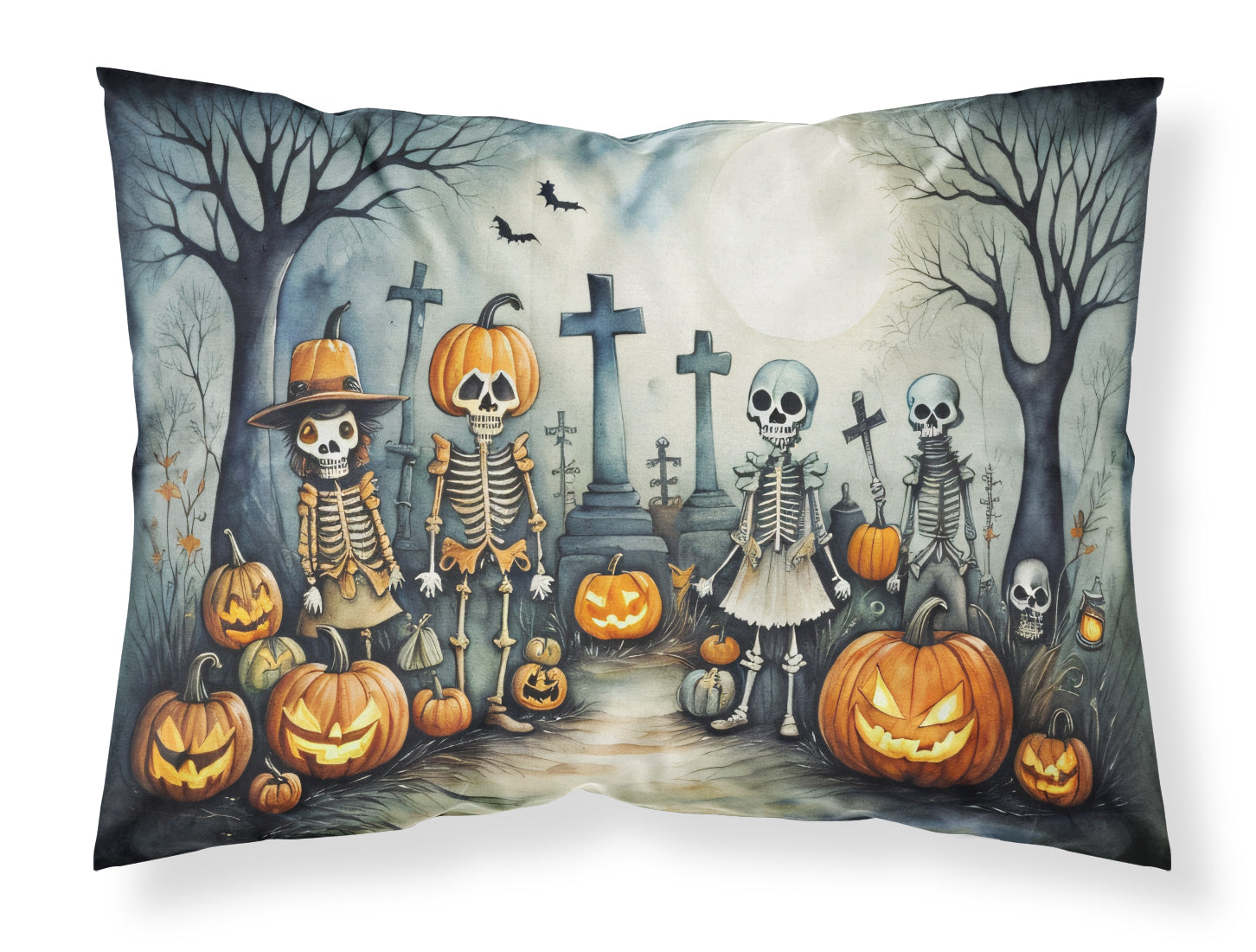 Buy this Calacas Skeletons Spooky Halloween Fabric Standard Pillowcase